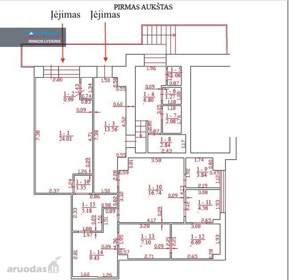 Išnuomojamos 103 kv.m. patalpos, 1 aukšte, - nuotraukos Nr. 13