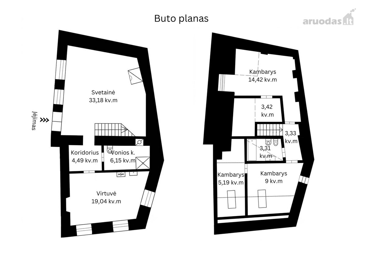 Senamiestyje, Literatų g., nuomojamas erdvus, - nuotraukos Nr. 20