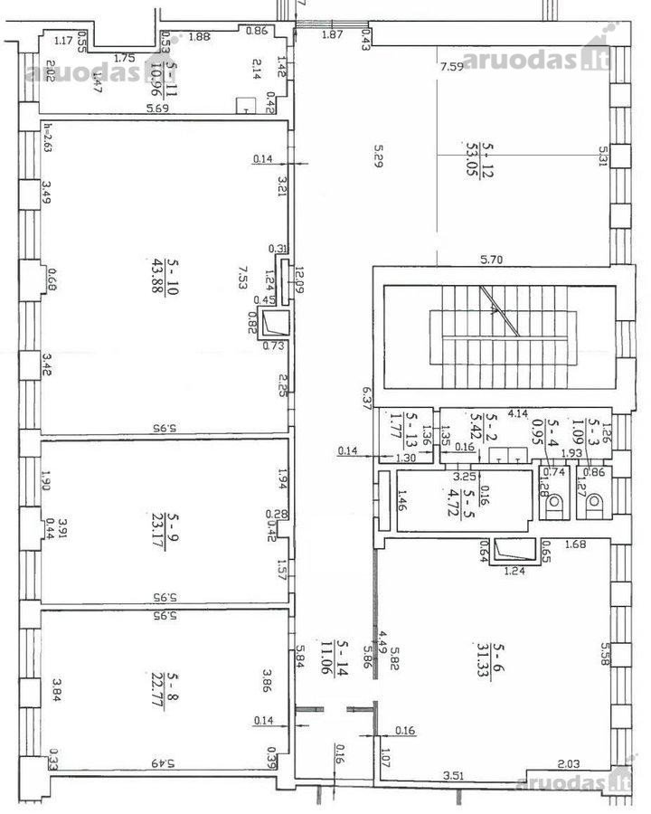 Parduodamos šviesios 210 m2 patalpos pasaže - nuotraukos Nr. 14