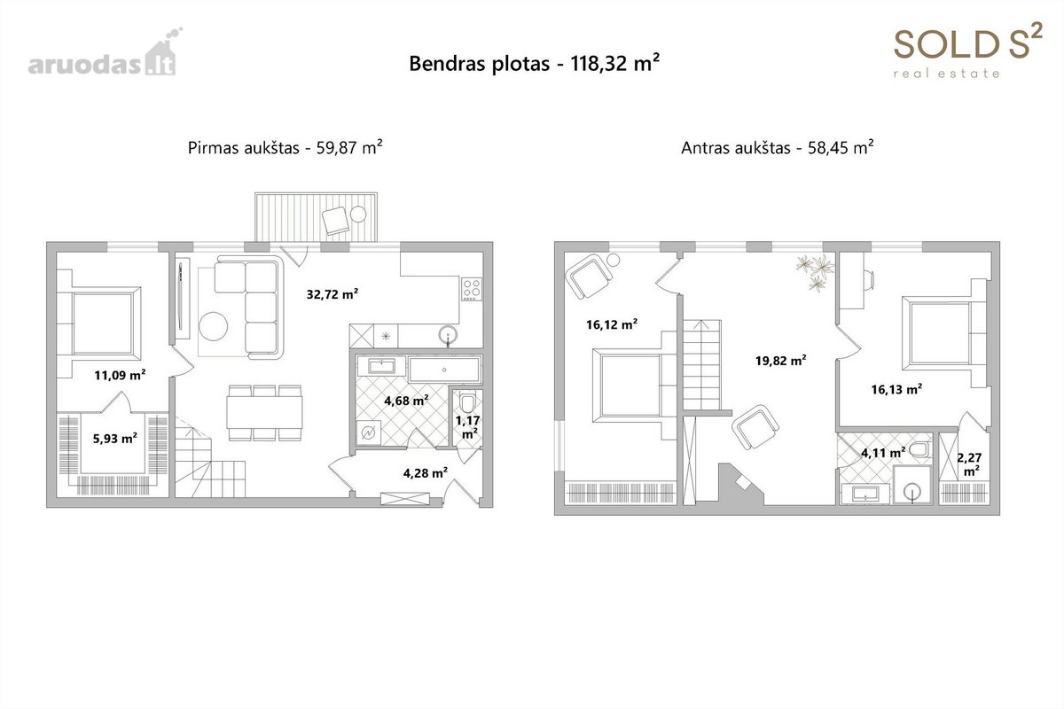 Parduodami aukštų lubų penthouse apartamentai - nuotraukos Nr. 15