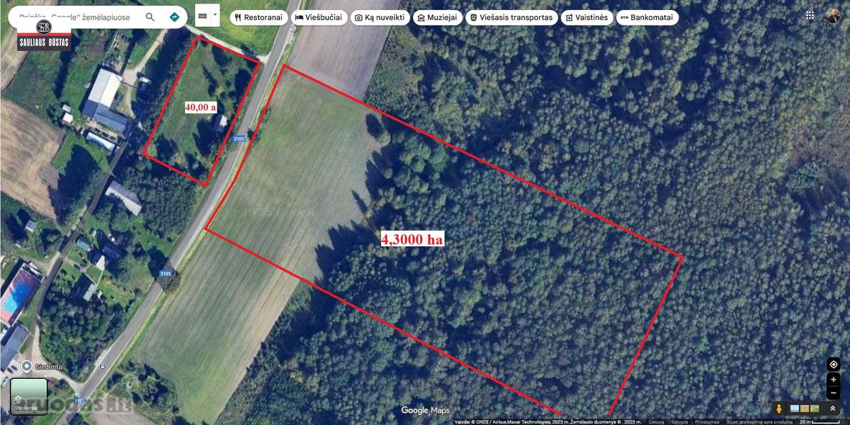 Parduodamas 4,3000 ha žemės sklypas Šiaulių - nuotraukos Nr. 2