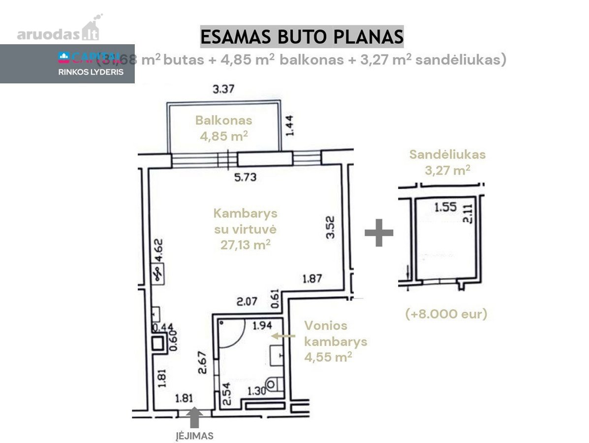 Parduodamas kokybiškas Butas su panoraminiais - nuotraukos Nr. 35