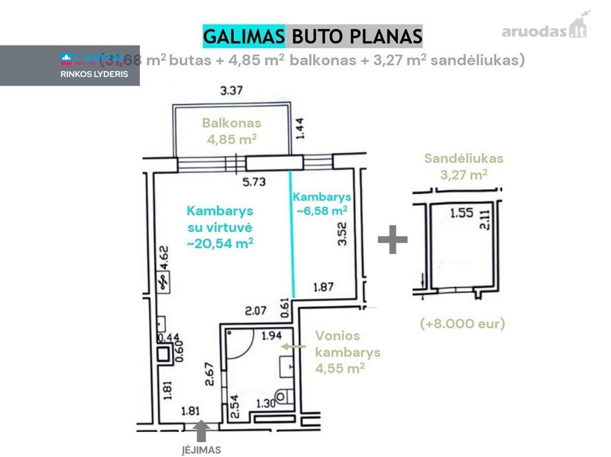 Parduodamas kokybiškas Butas su panoraminiais - nuotraukos Nr. 36
