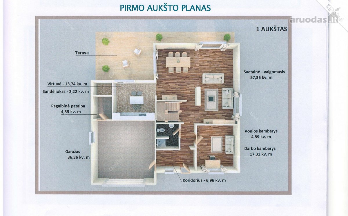 Parduodamas Funkcionaliai Išplanuotas 2 - nuotraukos Nr. 32