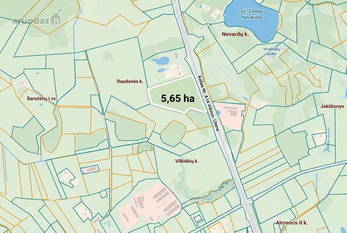 Parduodamas 5,65 ha žemės sklypas Raudonės - nuotraukos Nr. 8
