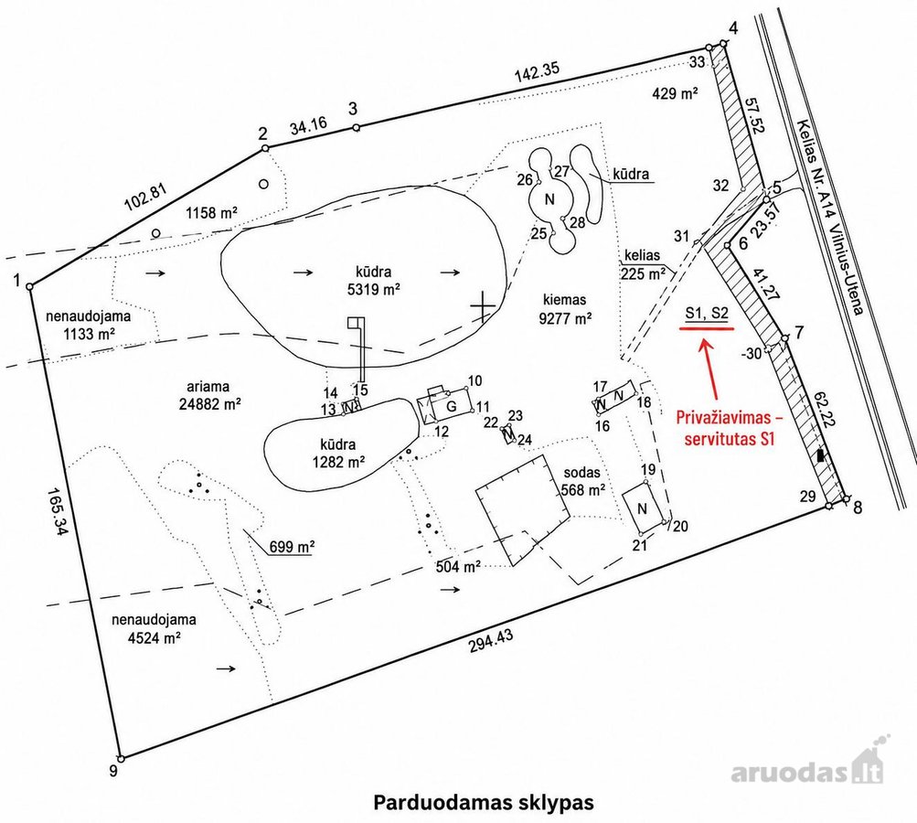 Parduodamas 5,65 ha žemės sklypas Raudonės - nuotraukos Nr. 10