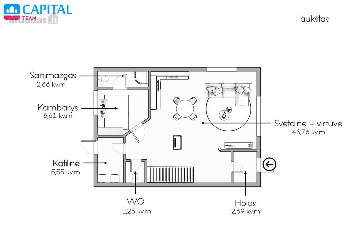 Parduodamas Sublokuotas 125 Kv. M. - nuotraukos Nr. 31