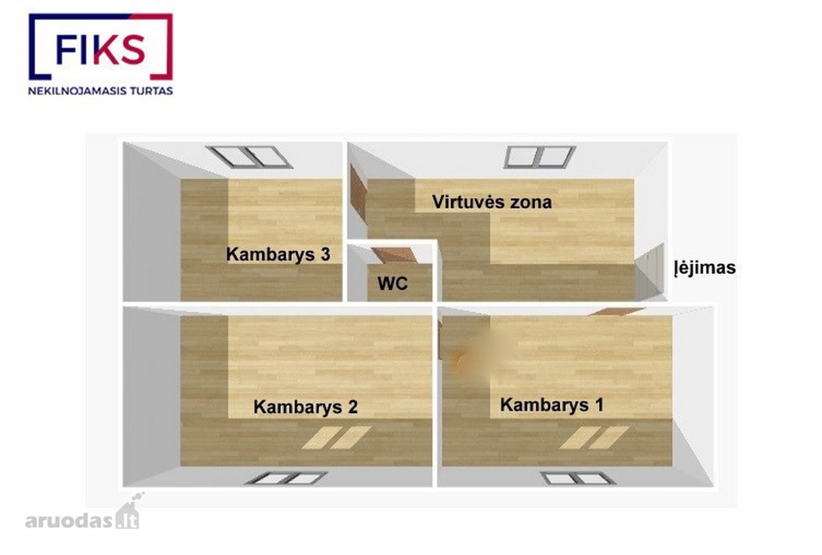 Parduodamas Erdvus Trijų Kambarių Butas - nuotraukos Nr. 10