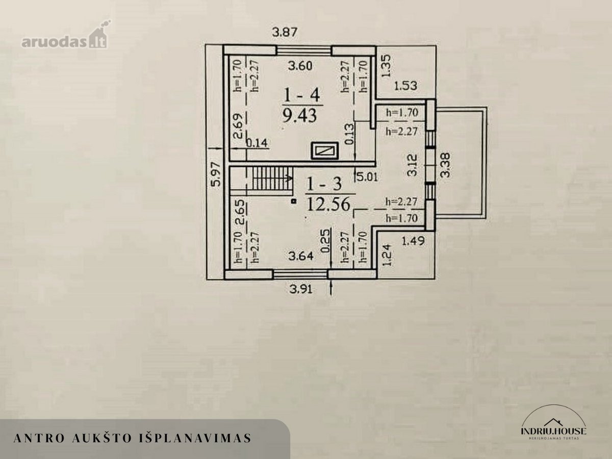 Vos 5 Km Nuo Utenos Parduodamas Mūrinis Sodo - nuotraukos Nr. 19