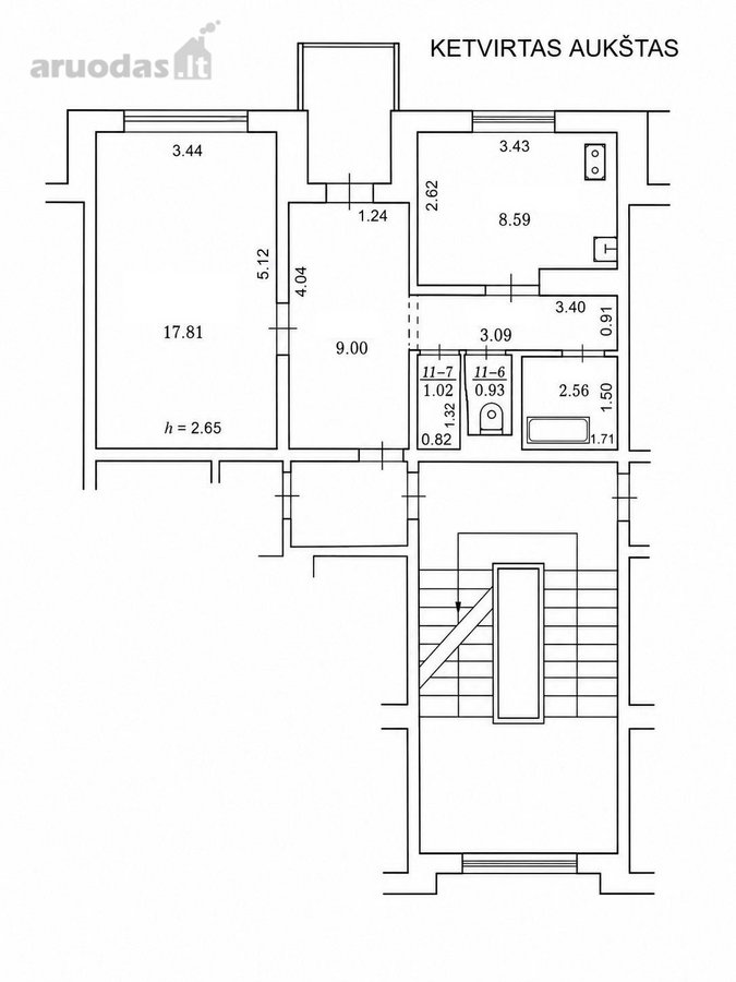 Parduodamas Erdvus 1 Kambario Butas Su Holu, - nuotraukos Nr. 16