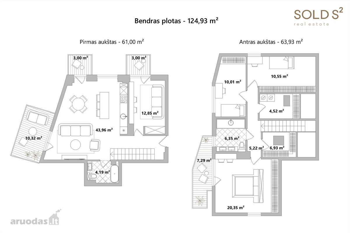 Erdvūs penthouse apartamentai puikiai tiks - nuotraukos Nr. 22