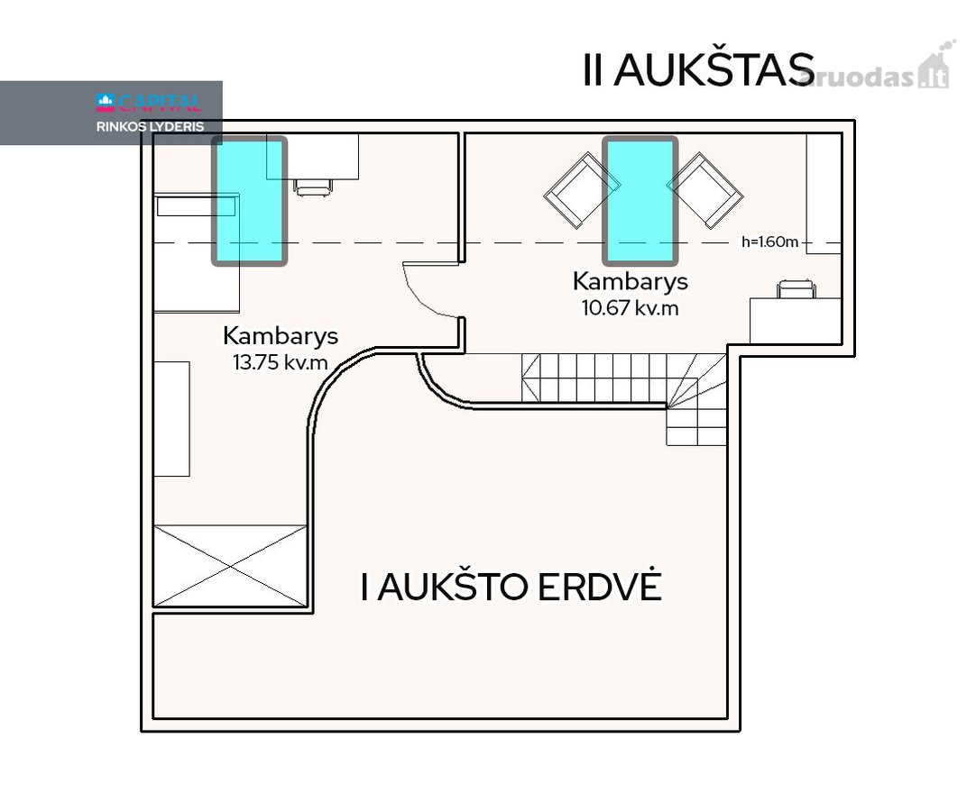Parduodamas funkcionaliai įrengtas namas - nuotraukos Nr. 28