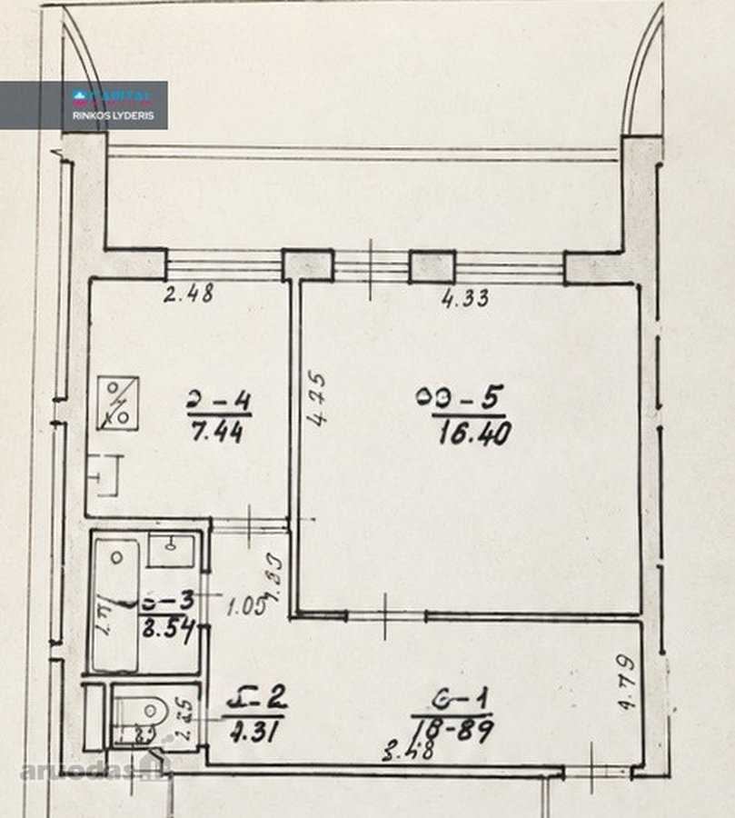 Parduodamas 40,21 kv. m Butas Fabijoniškėse – - nuotraukos Nr. 15