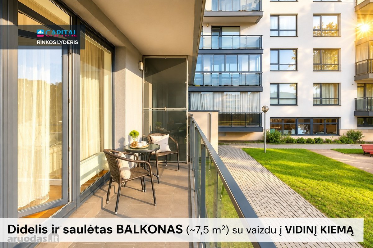 Nuomojama patogus Butas su dideliu balkonu - nuotraukos Nr. 4