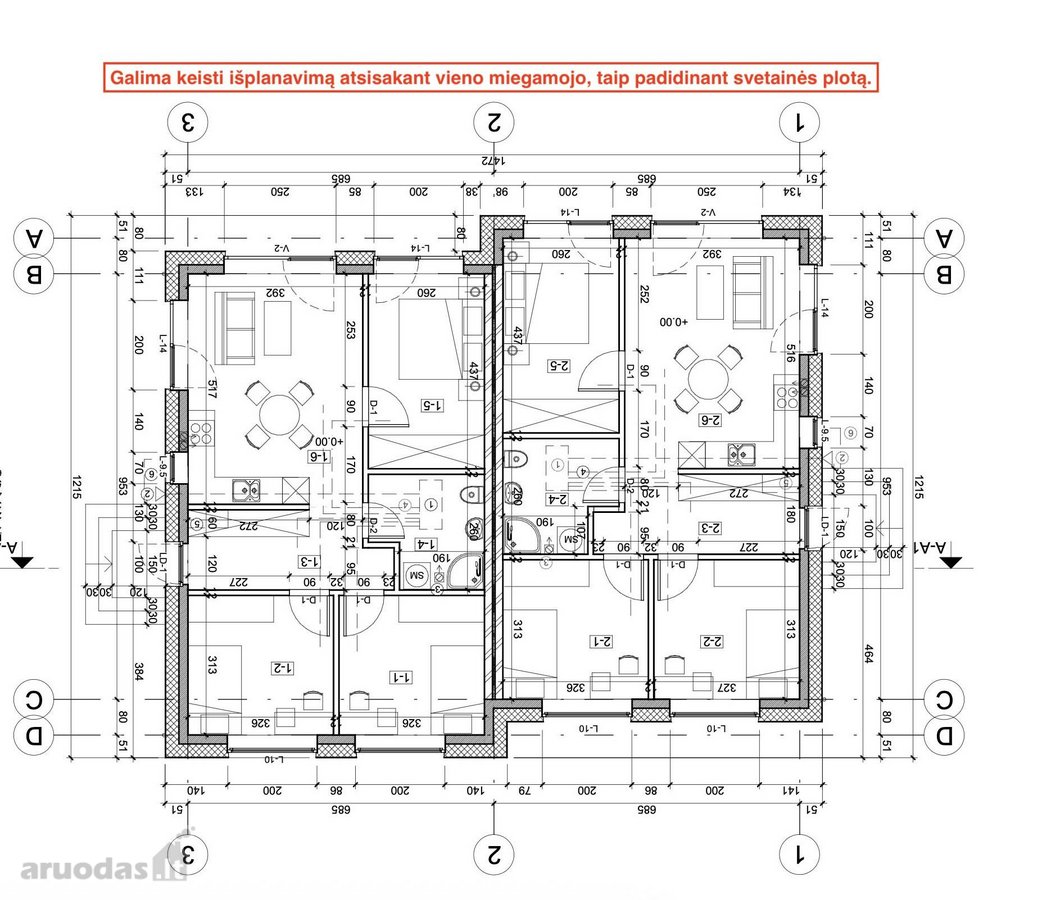 Keturių dvibučių projektas, Šlienavoje, Kauno - nuotraukos Nr. 8