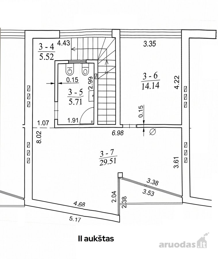 Parduodamas erdvus ir šviesus 110 kv. m - nuotraukos Nr. 18