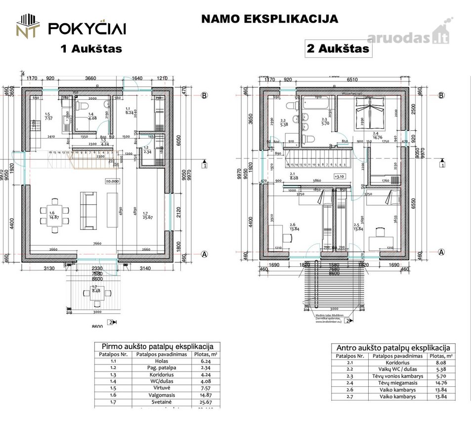Parduodami individualūs 125 kv.m. ploto namai - nuotraukos Nr. 11