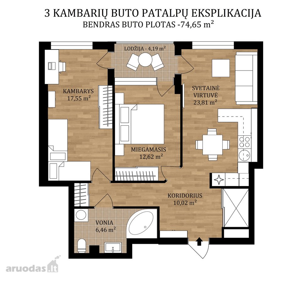 Nuomojamas patogiai įrengtas ir aprūpintas - nuotraukos Nr. 19