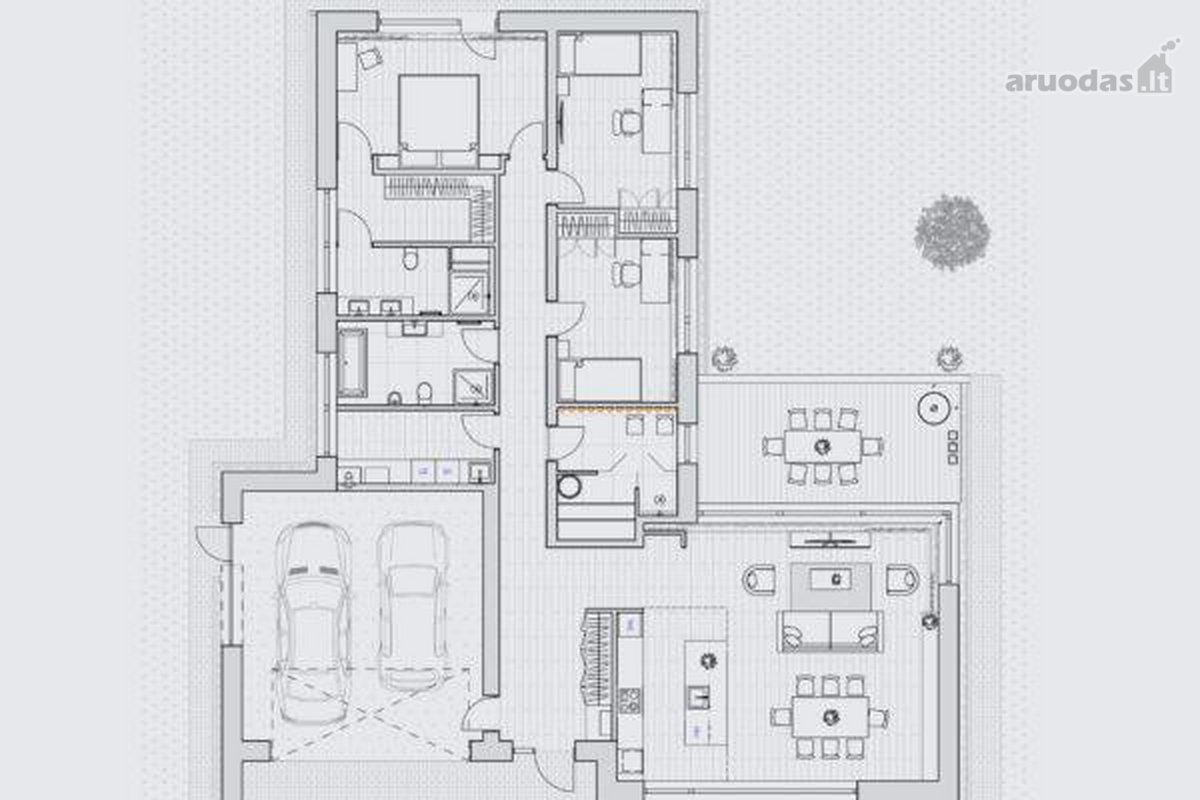 Modernus vieno aukšto 200 m² namas Kaune, - nuotraukos Nr. 16