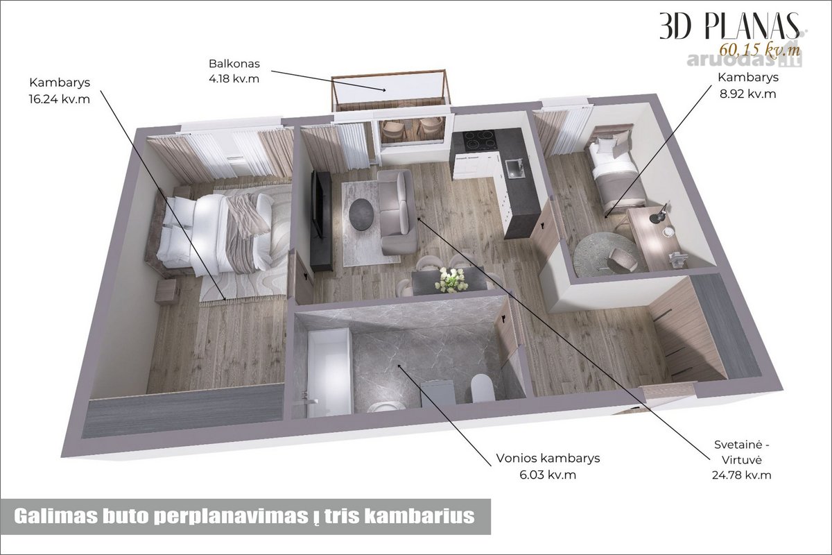 Parduodamas erdvus ir kokybiškai įrengtas 2 - nuotraukos Nr. 20