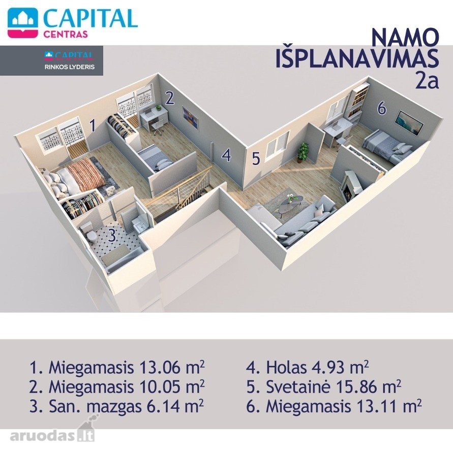 Parduodama Erdvi 125,09 M² Namo Dalis - nuotraukos Nr. 25