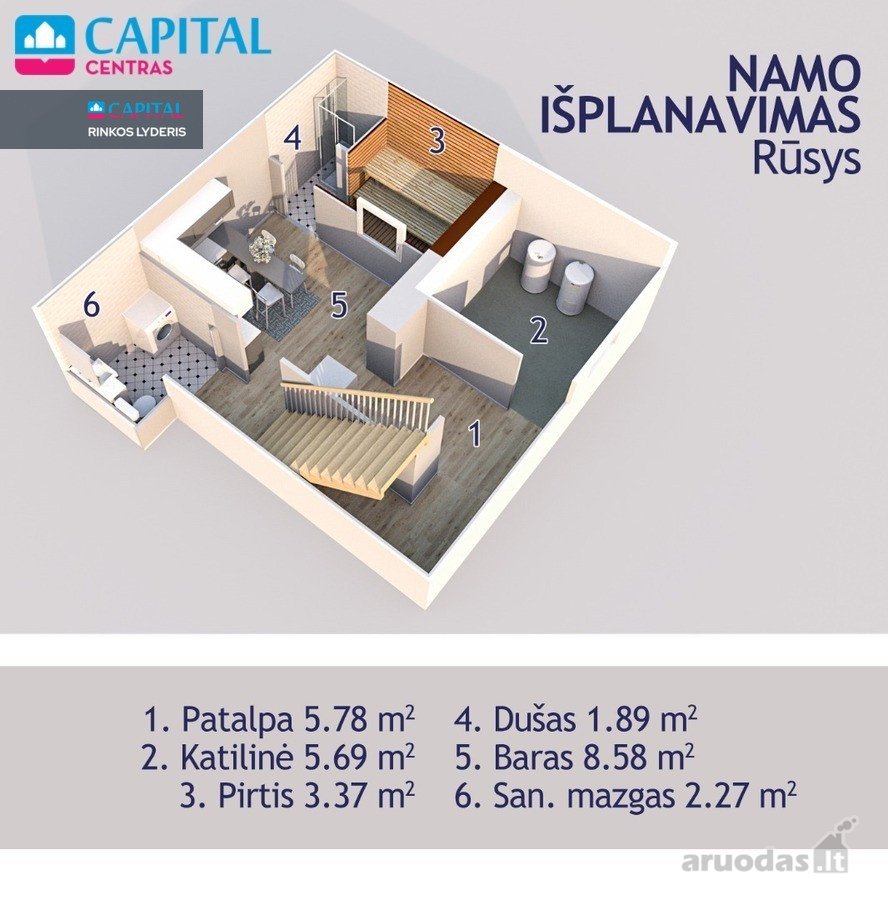 Parduodama Erdvi 125,09 M² Namo Dalis - nuotraukos Nr. 26