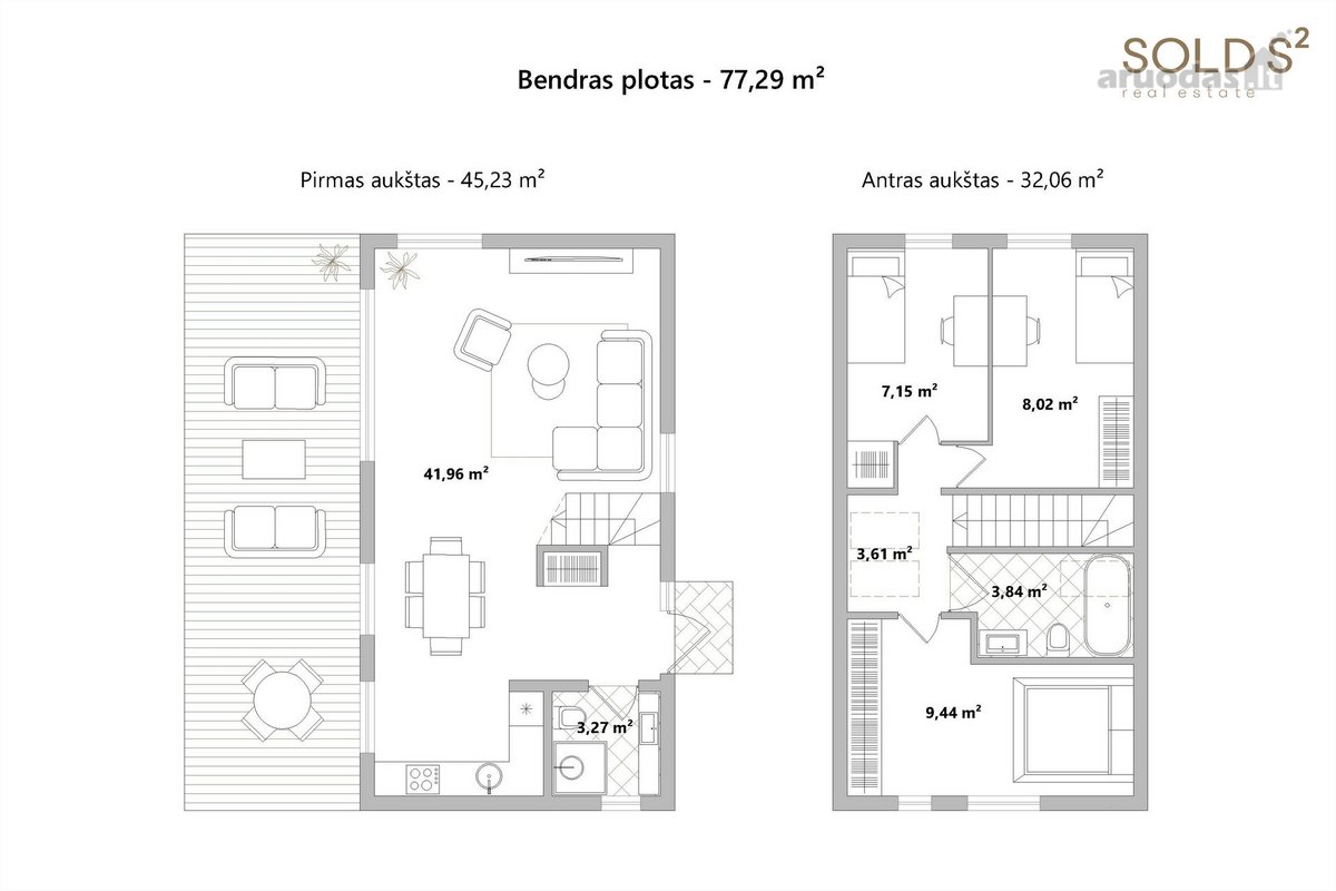 Vos 5 individualių modernių namų kvartalas, - nuotraukos Nr. 17