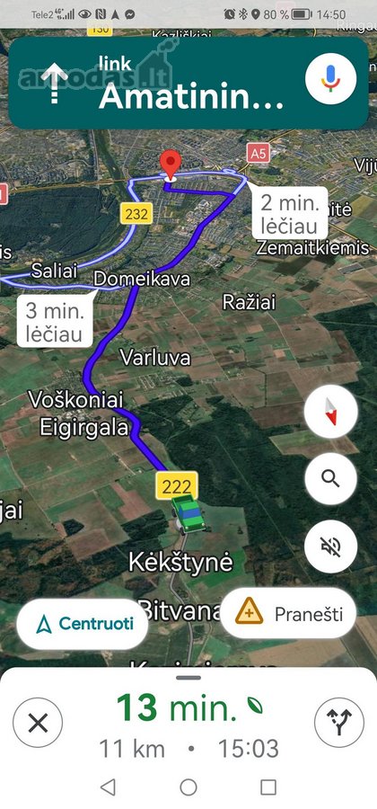 Viena kraštinė 36.18m ribojasi su Varluvos - nuotraukos Nr. 13