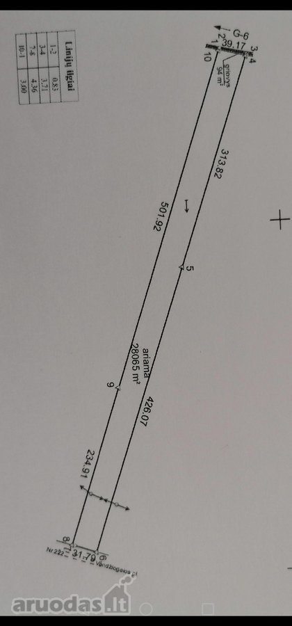 Viena kraštinė 36.18m ribojasi su Varluvos - nuotraukos Nr. 7