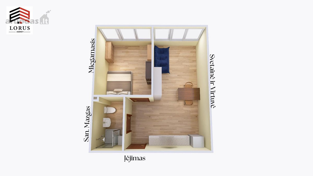 Parduodamas Jaukus 2 Kambarių Butas Didlaukio - nuotraukos Nr. 12