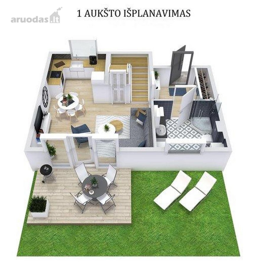 Nuomojamas kokybiškai įrengtas šviesus - nuotraukos Nr. 15