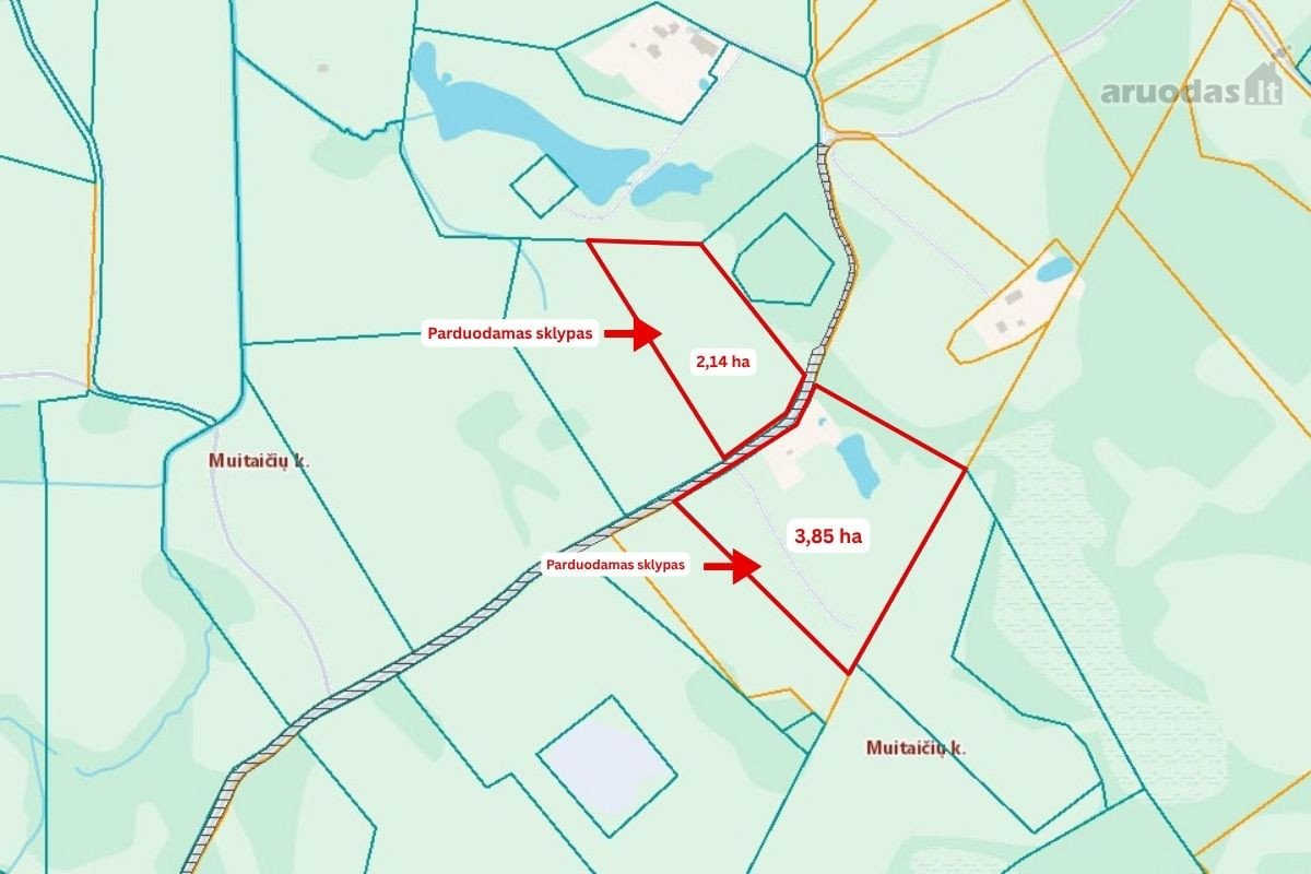 Parduodami Du Sklypai Su Tvenkiniu Ramioje - nuotraukos Nr. 2
