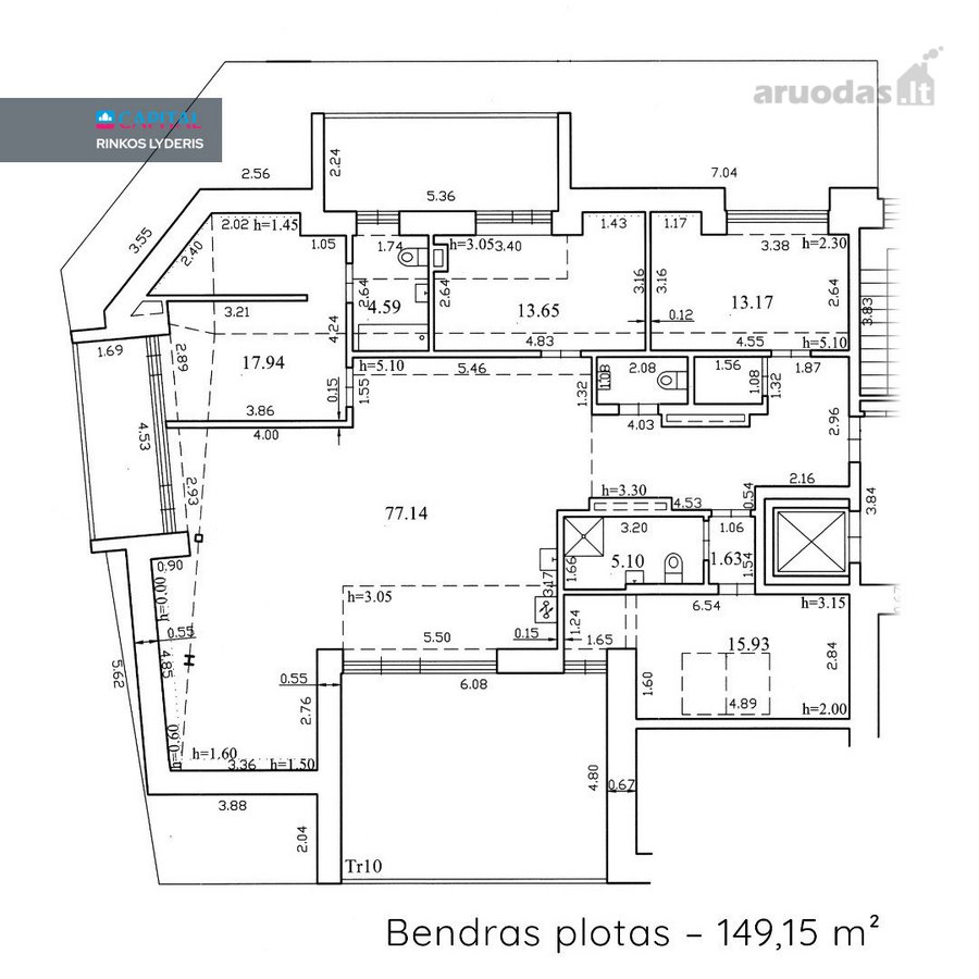 Parduodamas išskirtinis 5 kambarių, 149,15 m² - nuotraukos Nr. 46