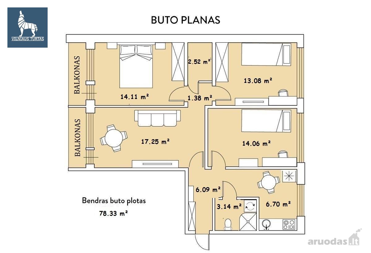 Parduodamas Erdvus 4 Kambarių Butas Didlaukio - nuotraukos Nr. 5