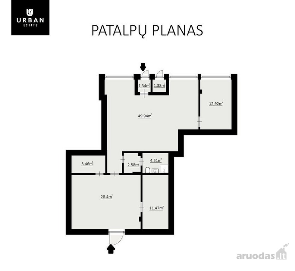 Parduodamos Erdvios Komercinės Patalpos Su - nuotraukos Nr. 2