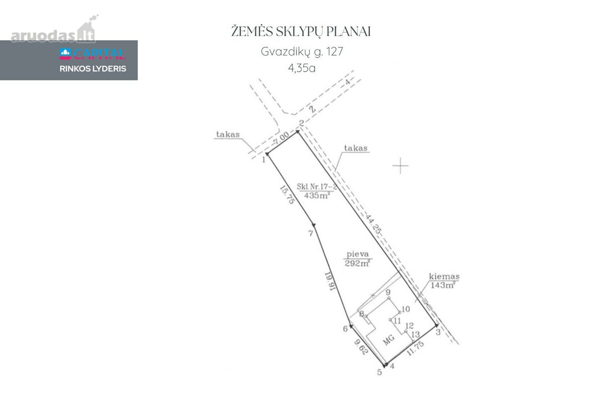 Parduodamas 4,35 A Sklypas Su Mūriniu Sodo - nuotraukos Nr. 21