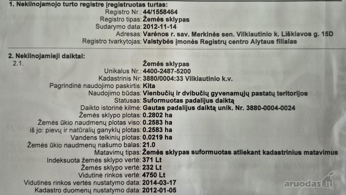 Parduodamas 28 a namų valdos sklypas Vilkiautinyje - nuotraukos Nr. 26