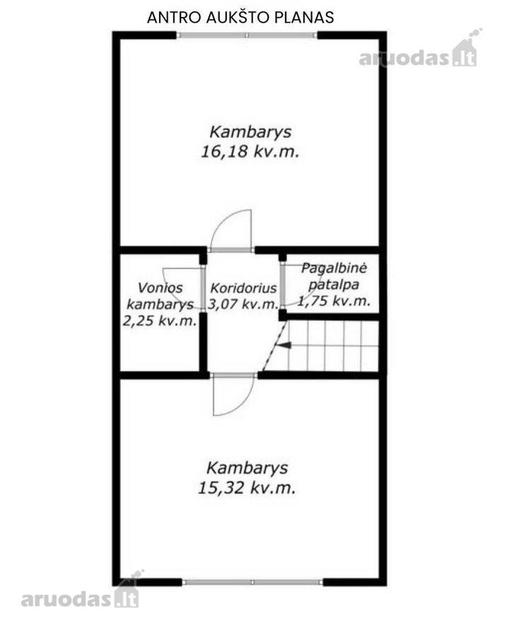 Parduodamas dviejų aukštų namas su erdviu 25 - nuotraukos Nr. 34