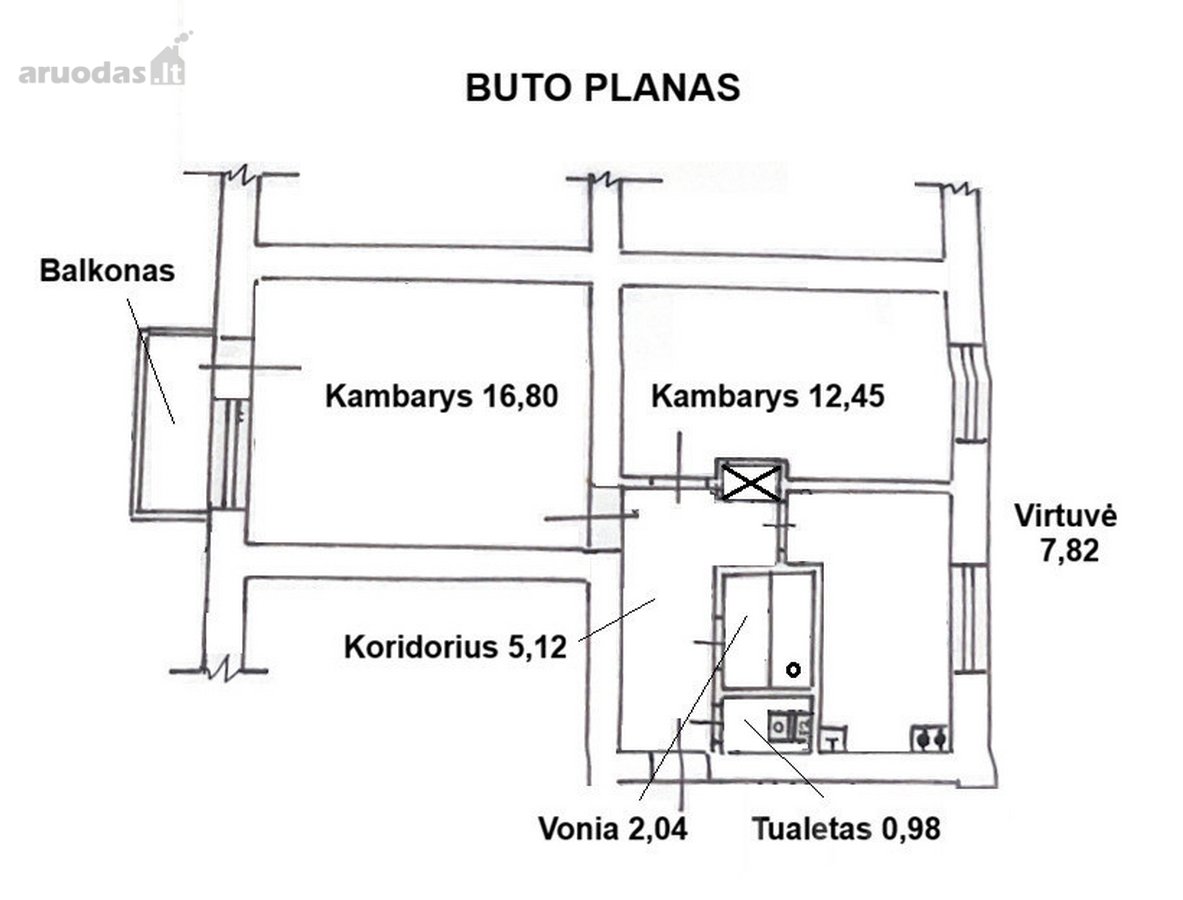 Parduodamas 2 Kambario Butas Melioratorių G., - nuotraukos Nr. 11