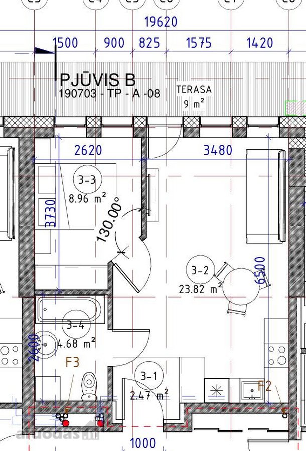Naujas 2-jų kambarių butas su terasa - 9 kv.m - nuotraukos Nr. 6