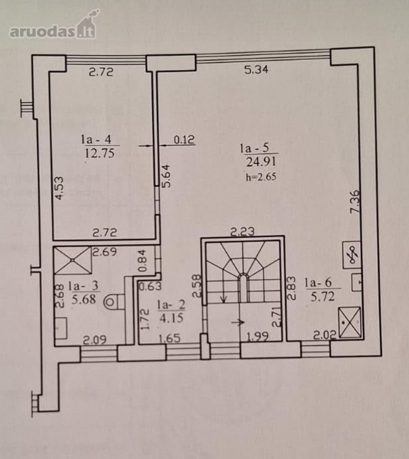 Parduodamas erdvus ir šviesus 2 kambarių, 56 - nuotraukos Nr. 22