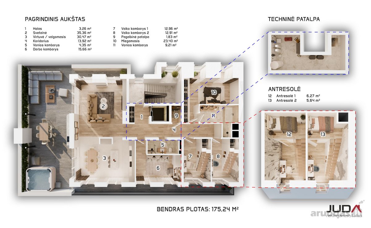 Parduodami Nauji, Išskirtiniai Apartamentai Kaune - nuotraukos Nr. 58