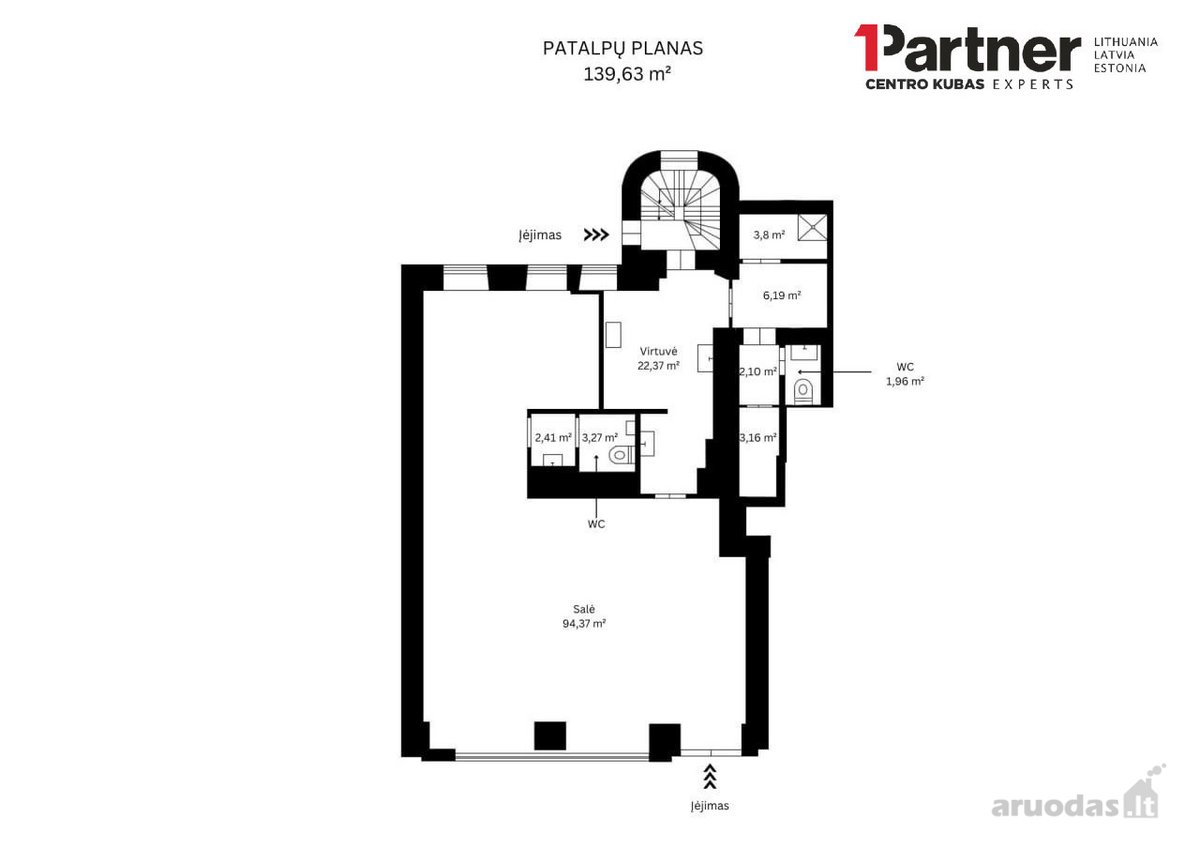 Parduodamos 207 Kv.m. Patalpos Centre, - nuotraukos Nr. 3