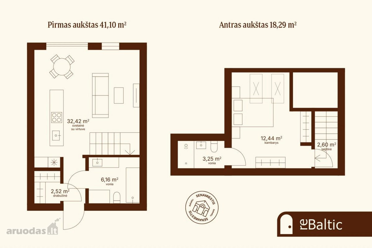 Stilingas viršutinio aukšto butas ramioje - nuotraukos Nr. 29