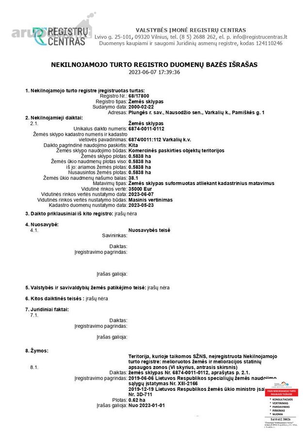 Parduodamas komercinės paskirties sklypas - nuotraukos Nr. 9