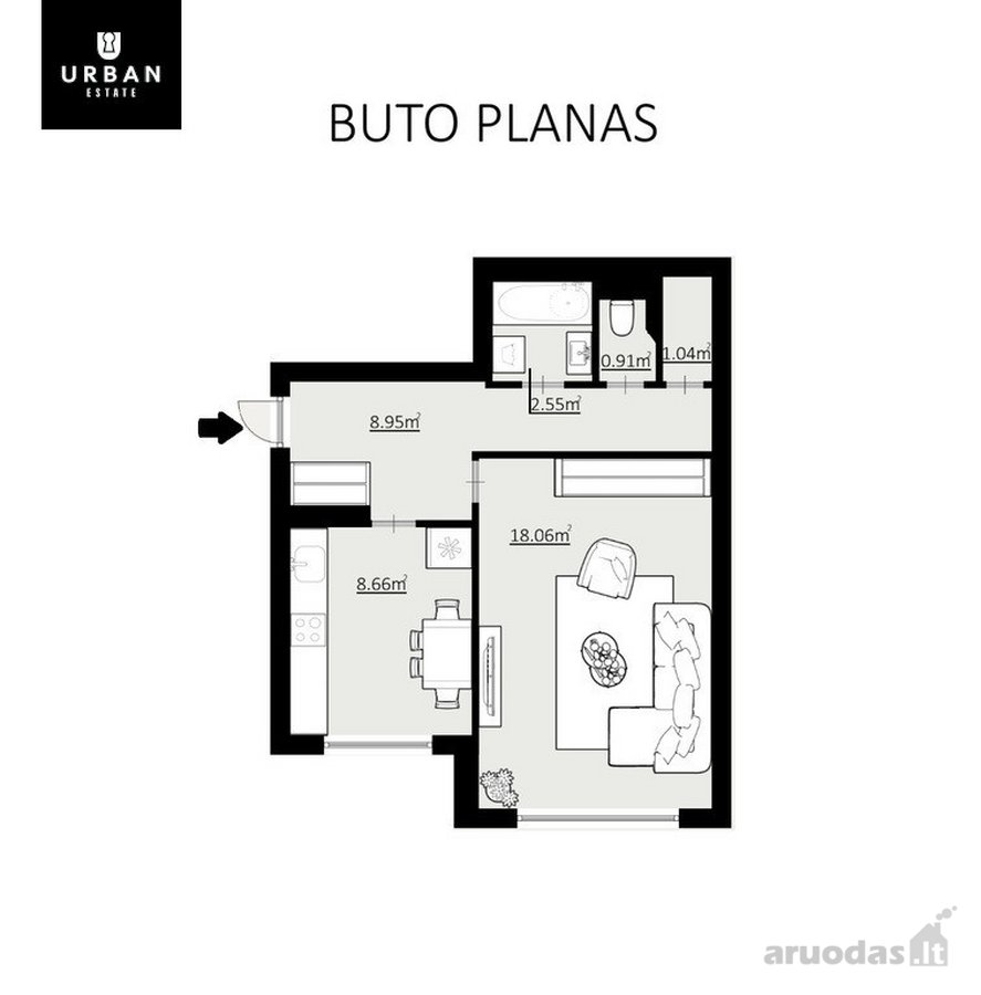 Erdvus, Funkcionaliai Išplanuotas Butas - nuotraukos Nr. 13