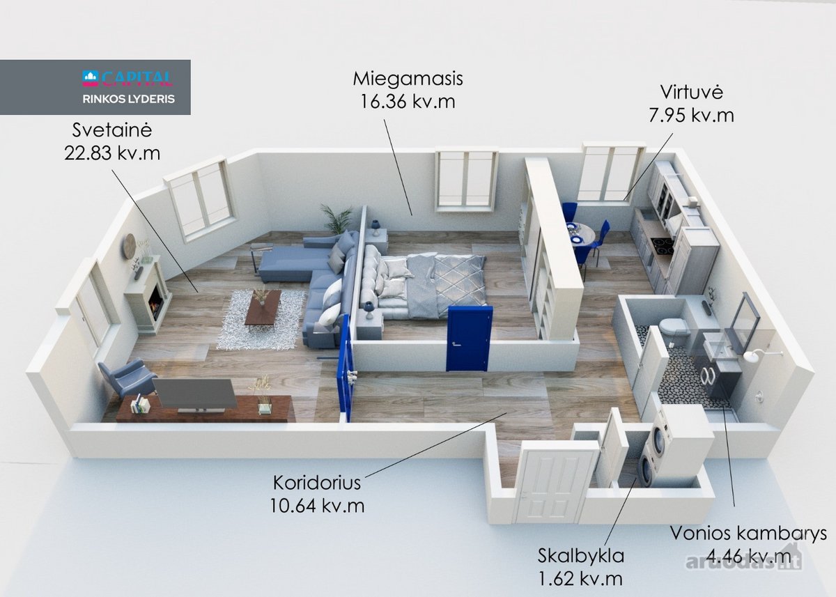 Parduodamas Elegantiškas Ir Modernus Butas - nuotraukos Nr. 23