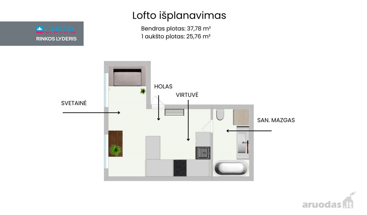 Parduodamas Išskirtinio Dizaino Loftas - nuotraukos Nr. 23