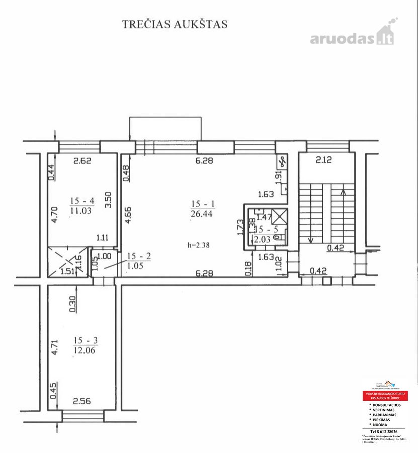 Parduodamas trijų kambarių butas adresu L. - nuotraukos Nr. 34