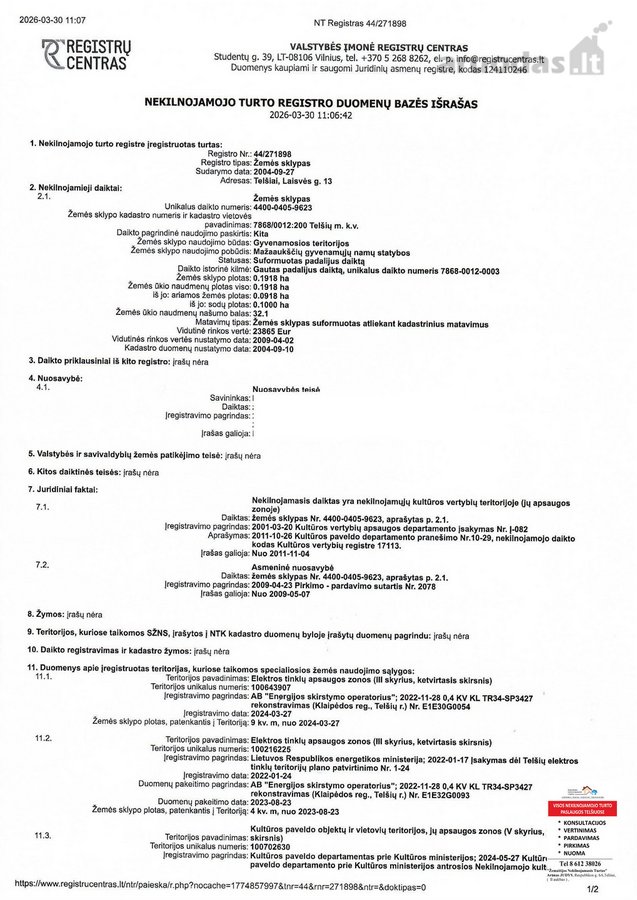 Parduodamas sklypas adresu Laisvės g 13, - nuotraukos Nr. 15